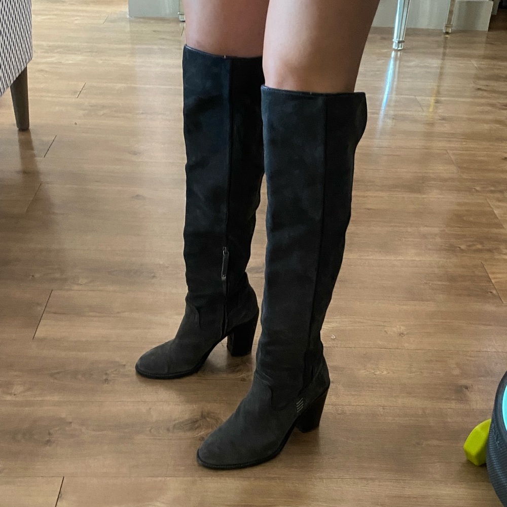 Dolce Vita Black Over-the-Knee Suede Boots